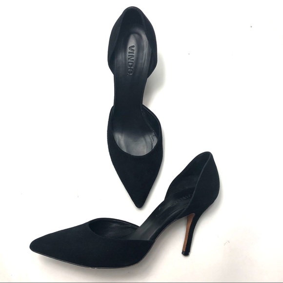 Vince Shoes - VINCE D’Orsey Pump Heel Suede Black 9.5 Italy